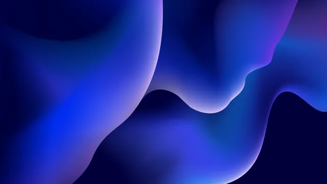 Abstract deep blue and purple flowing shapes